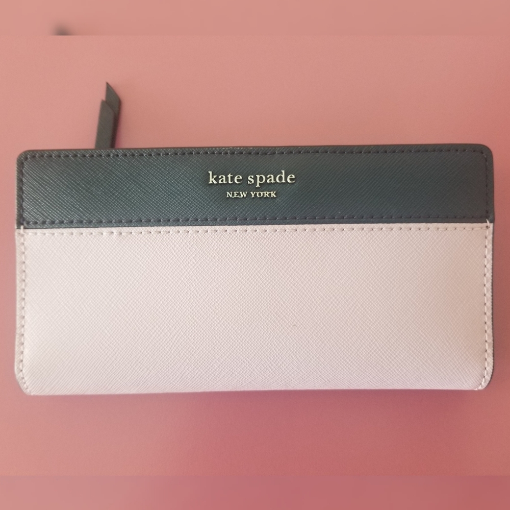 NWT Kate Spade Lavender Large Slim Bifold Wallet